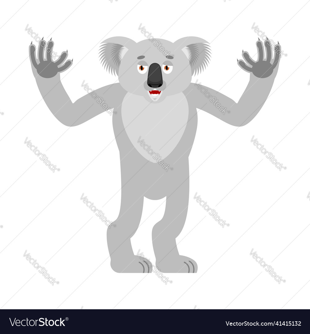 Koala happy bear merry beast joyful Royalty Free Vector