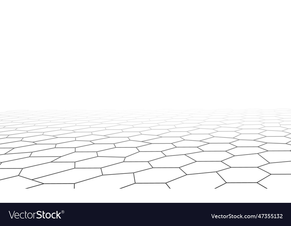 Perspective low poly hexagonal background vector image Perspective low poly hexagonal background