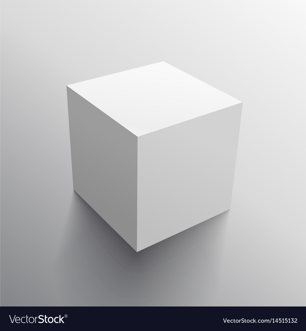 Download Realistic 3d Cube Box Design Template Royalty Free Vector