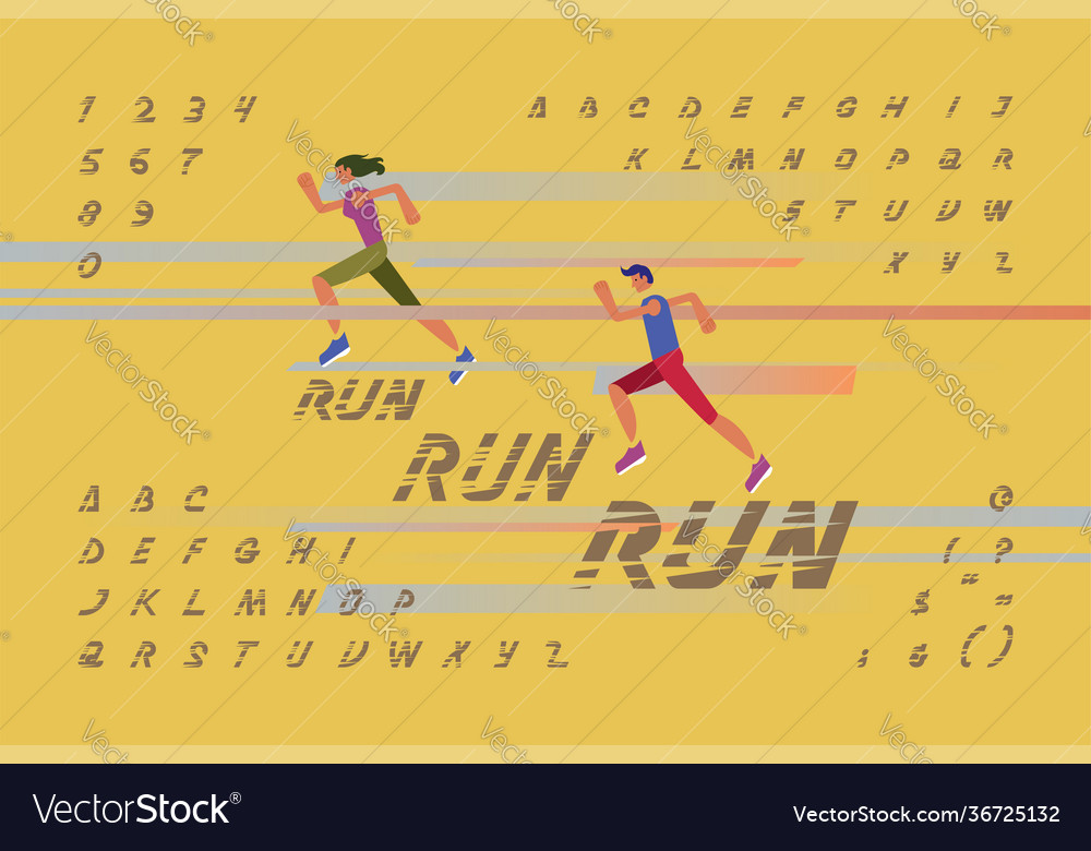 Sans serif alphabet in block letters suitable vector image Sans serif alphabet in block letters suitable