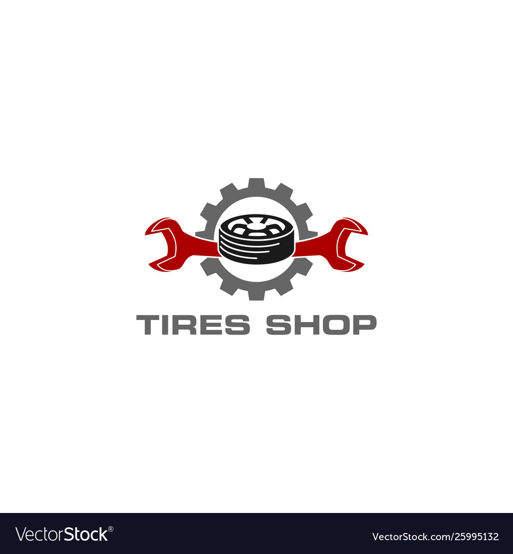 Reifen Shop Logo Design Template Silhouette Reifen vector image Reifen Shop Logo Design Template Silhouette Reifen