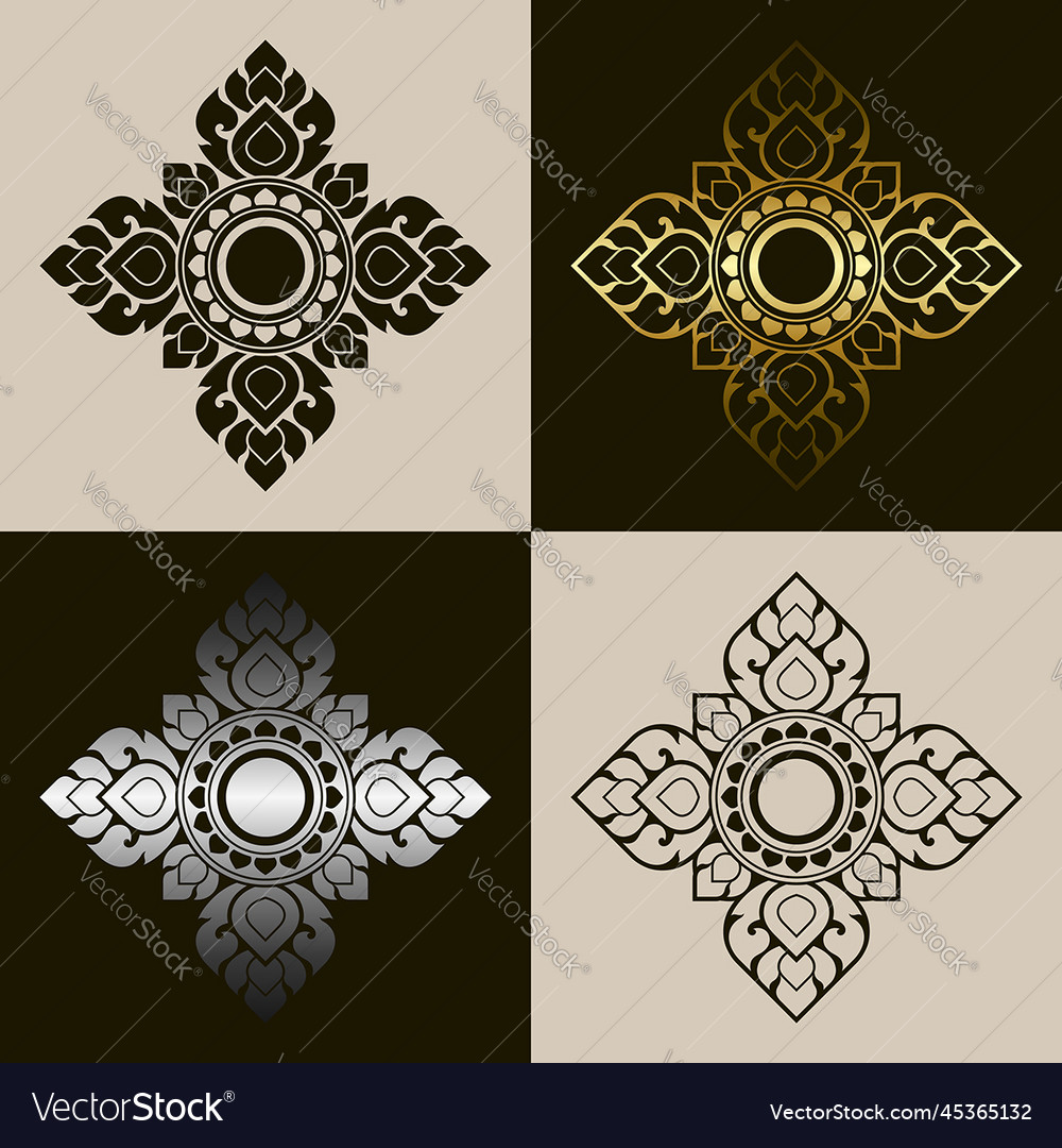 Traditionelle thai art pattern set prajam yam 7