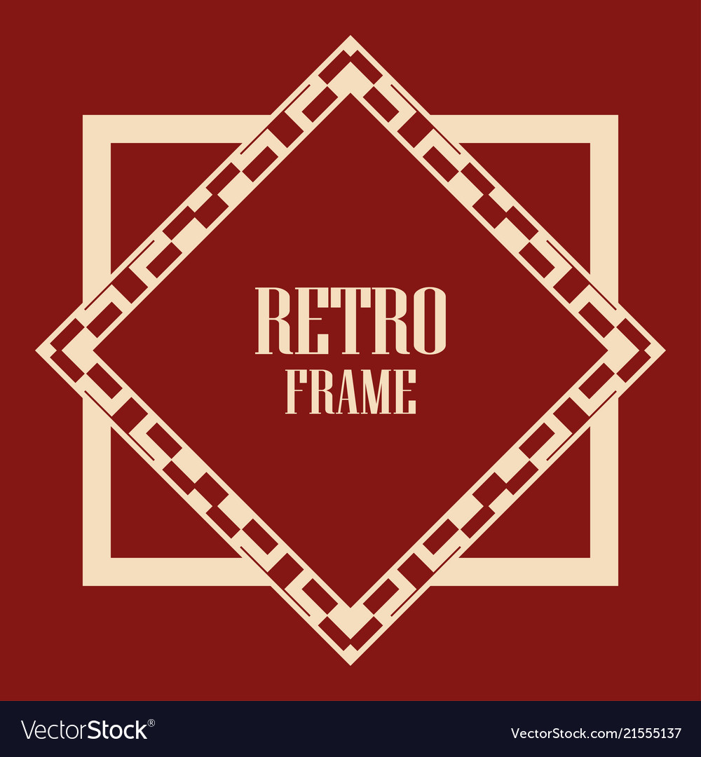 Art deco frame Royalty Free Vector Image - VectorStock