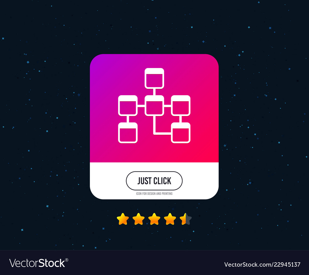 Database sign icon relational schema