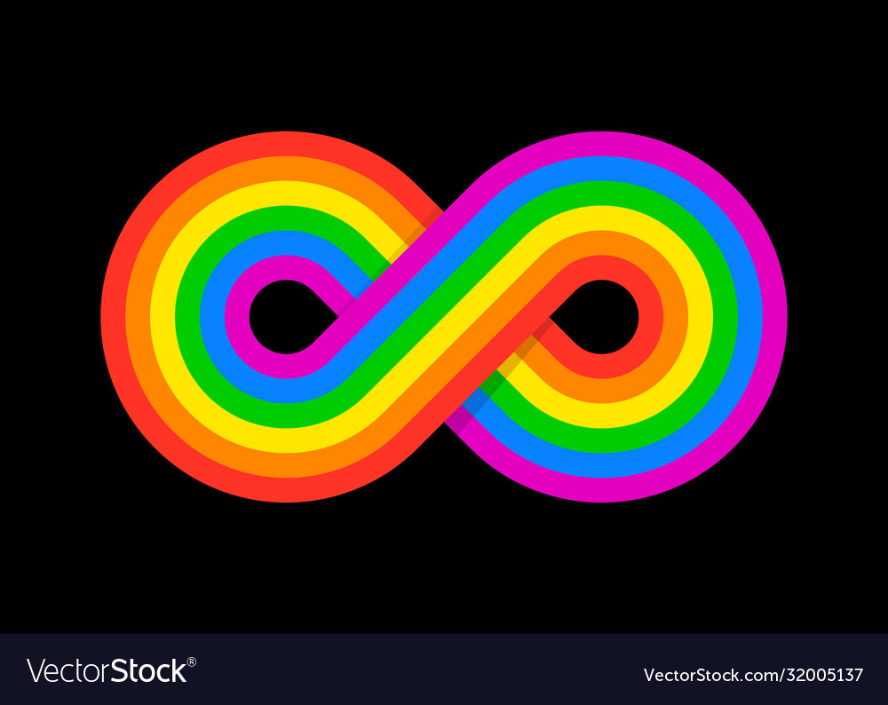 Infinity rainbow design Royalty Free Vector Image