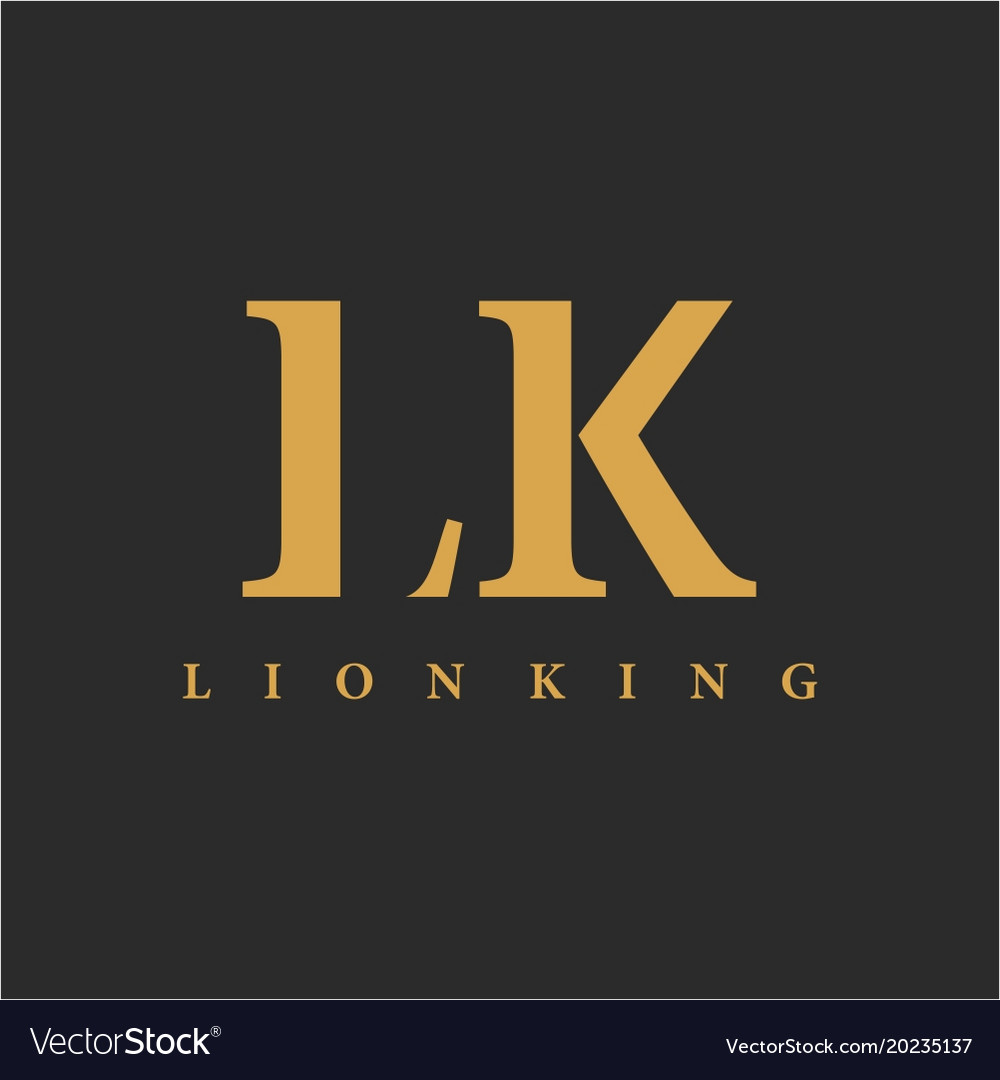 Letter lk logo simple elegant Royalty Free Vector Image