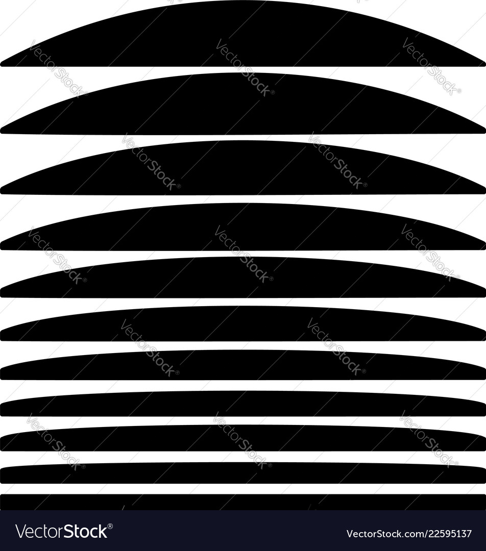 Set of lines with different level deformation vector image Set of lines with different level deformation