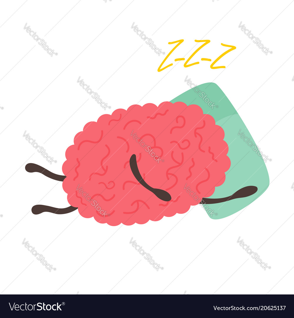 Train your brain poster with funny cartoon