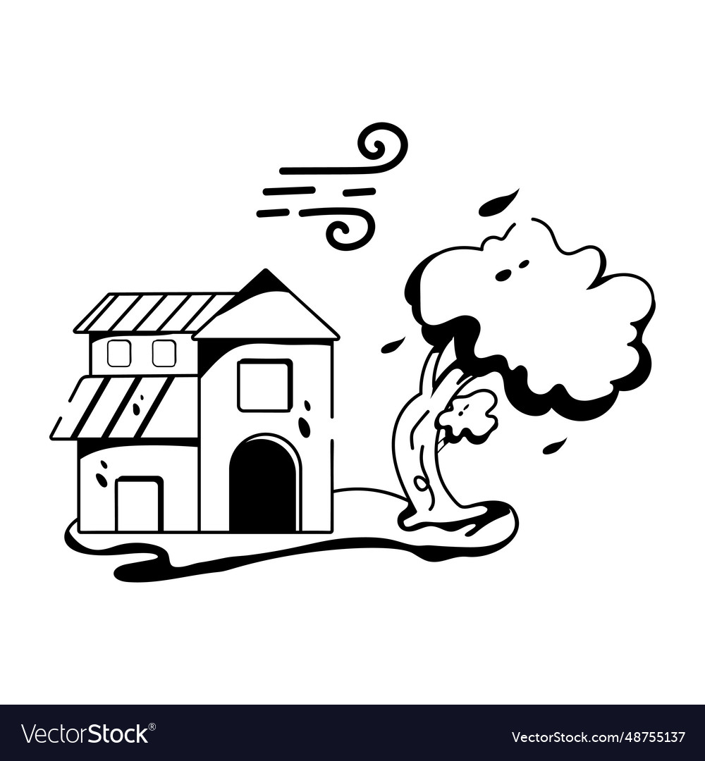 Wind storm Royalty Free Vector Image - VectorStock