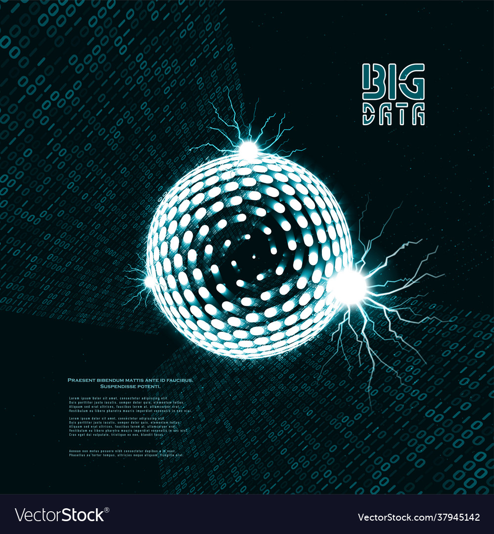 Abstract data transmission visualization vector image Abstract data transmission visualization