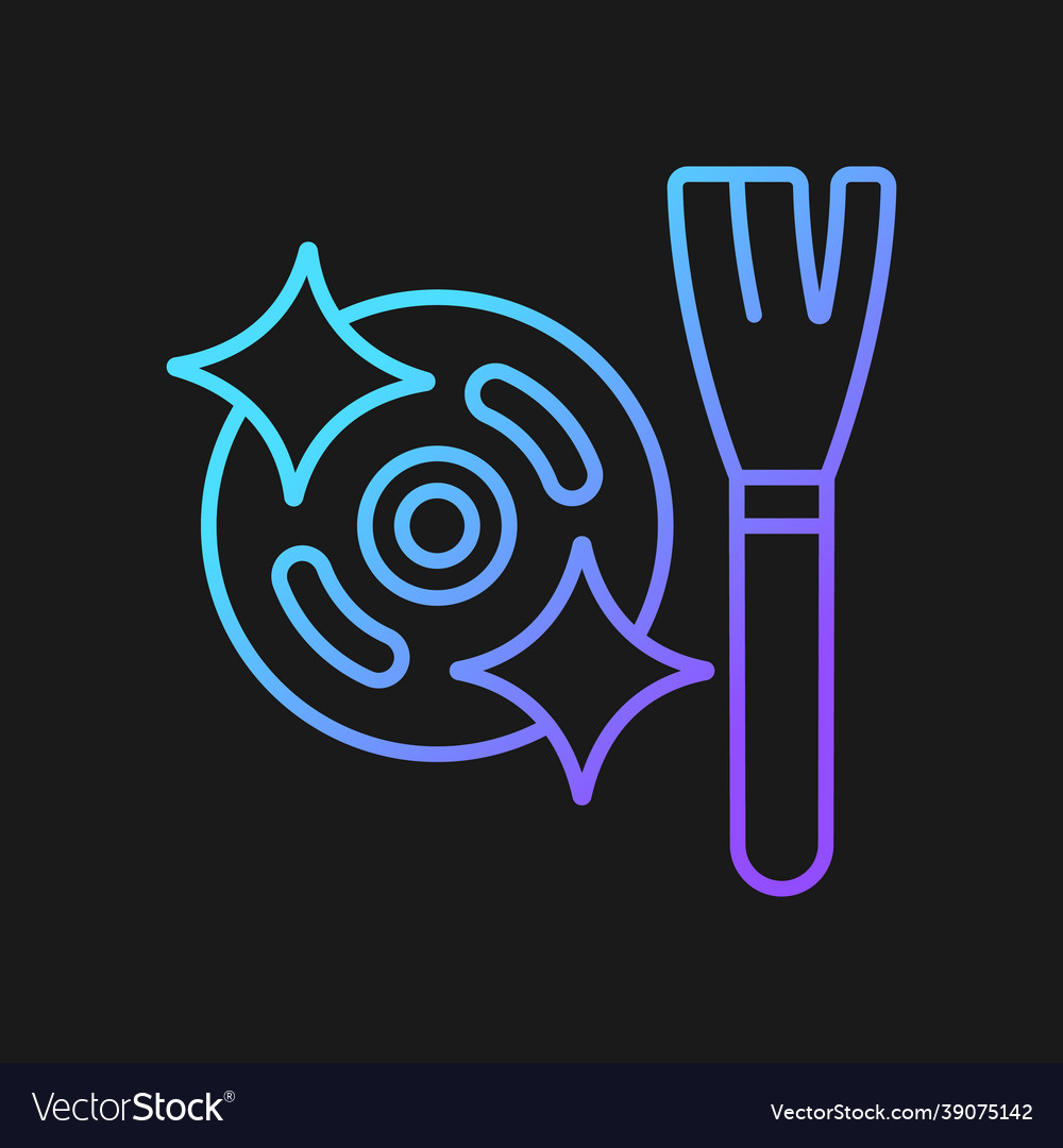 Clean motor after use gradient manual label icon vector image Clean motor after use gradient manual label icon