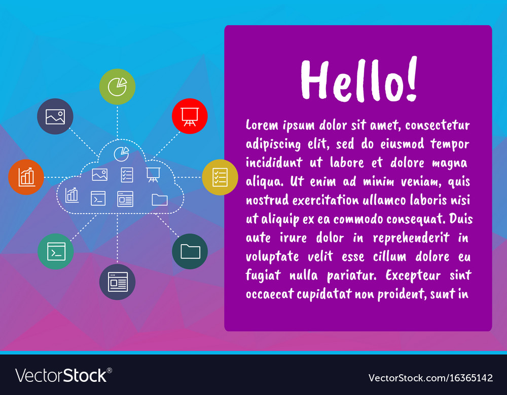 Cloud computing concept infographic template