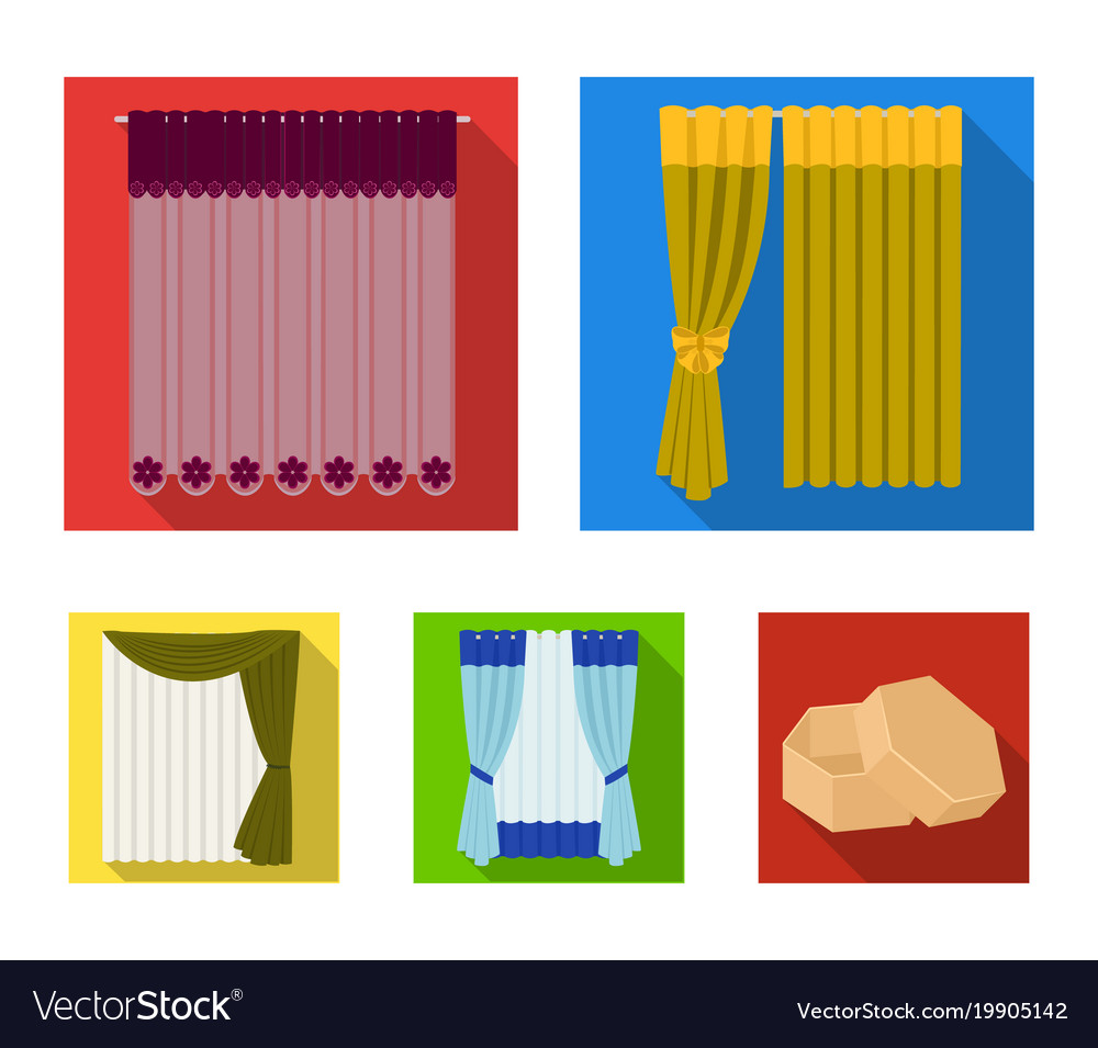 Curtains Drapes Garters And Other Web Icon In Vector Image