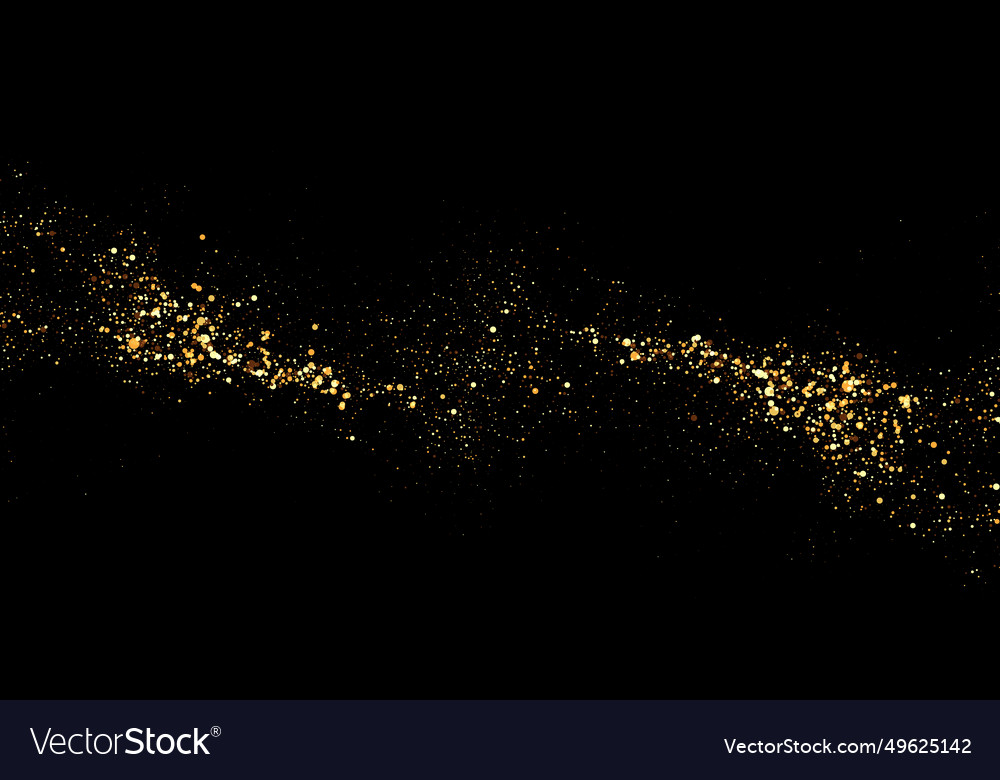 Golden Particle Scatter on Dark Background