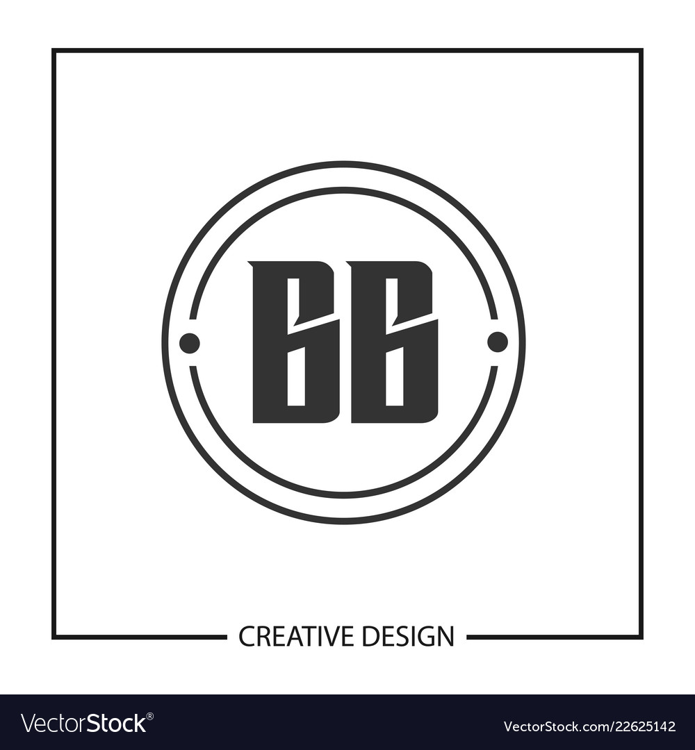 Initial Letter Bb Logo Template Design Royalty Free Vector