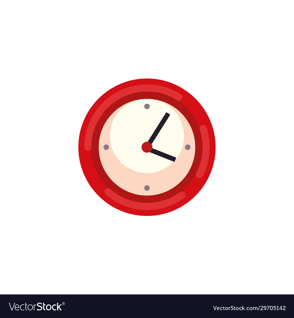 Isolated clock fill style icon design