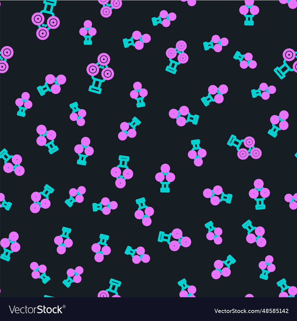 Line 3d scanner icon isolated seamless pattern