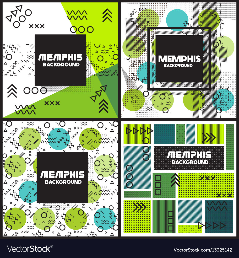 Memphis background style design template