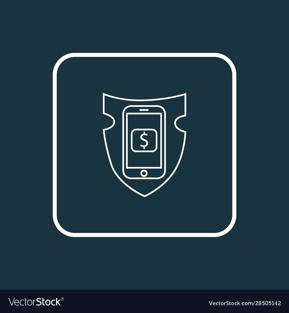 Secure payment icon line symbol premium quality Vector Image