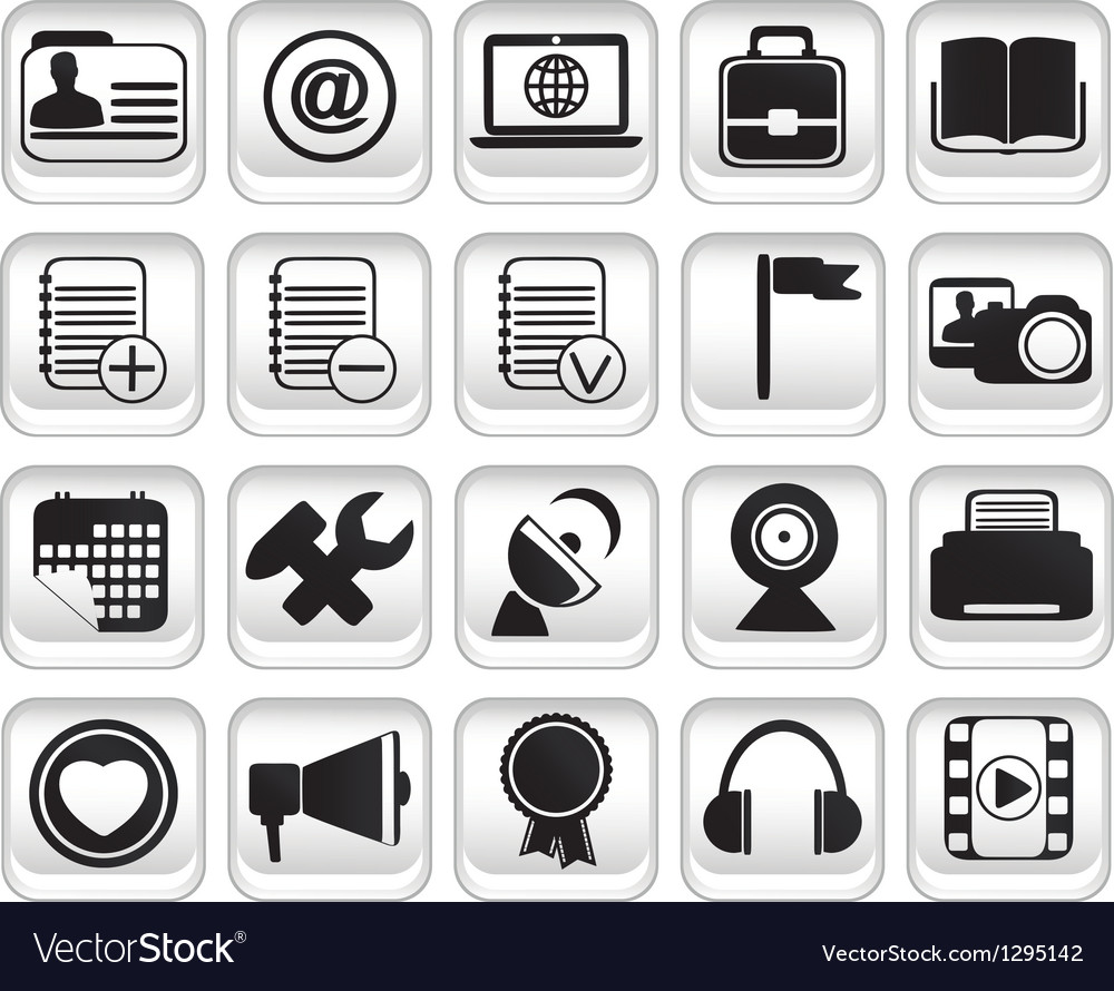 Set community buttons icons part 2 Royalty Free Vector Image