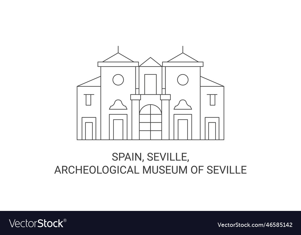 Spain seville archeological museum of seville Vector Image