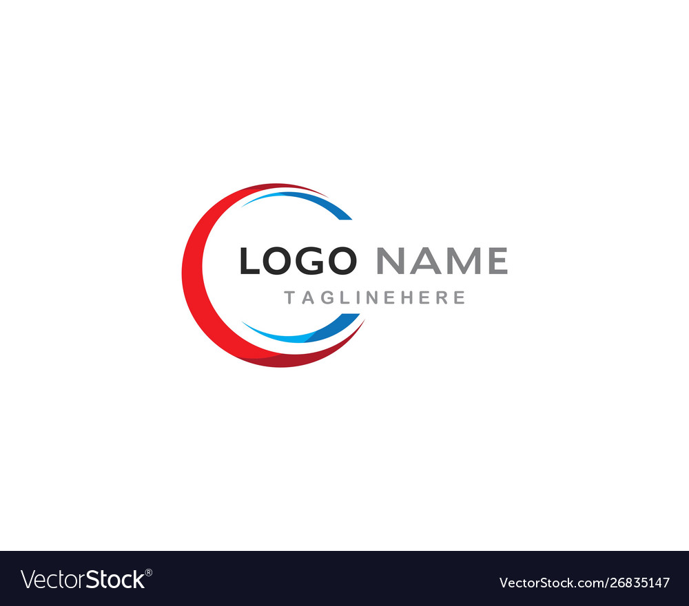 Abstract circle logo template Royalty Free Vector Image