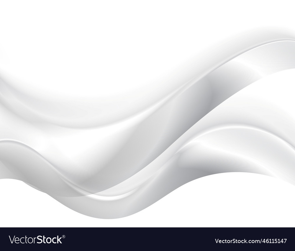 Abstract smooth blurred grey waves background Vector Image