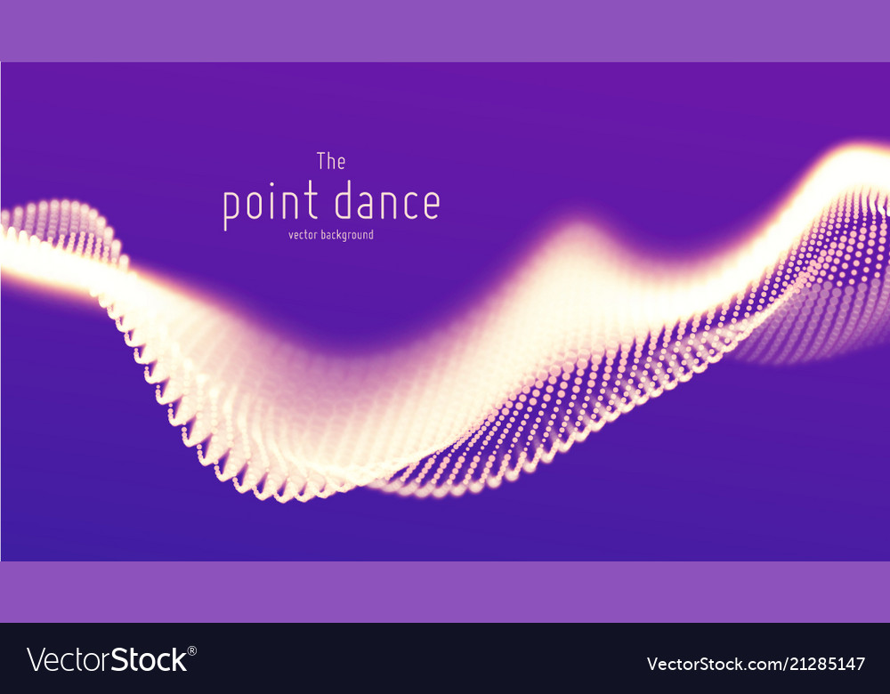 Abstract violet particle wave points array