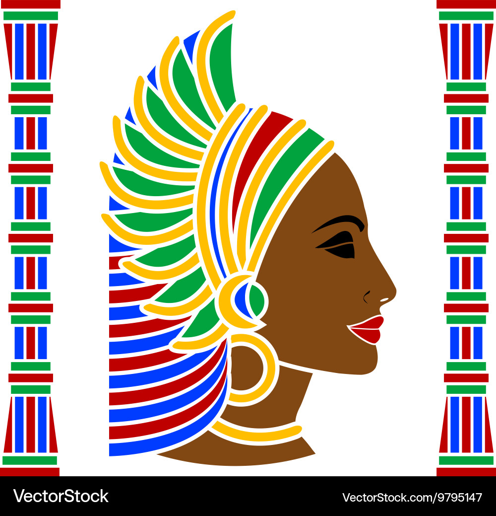 African woman profile Royalty Free Vector Image