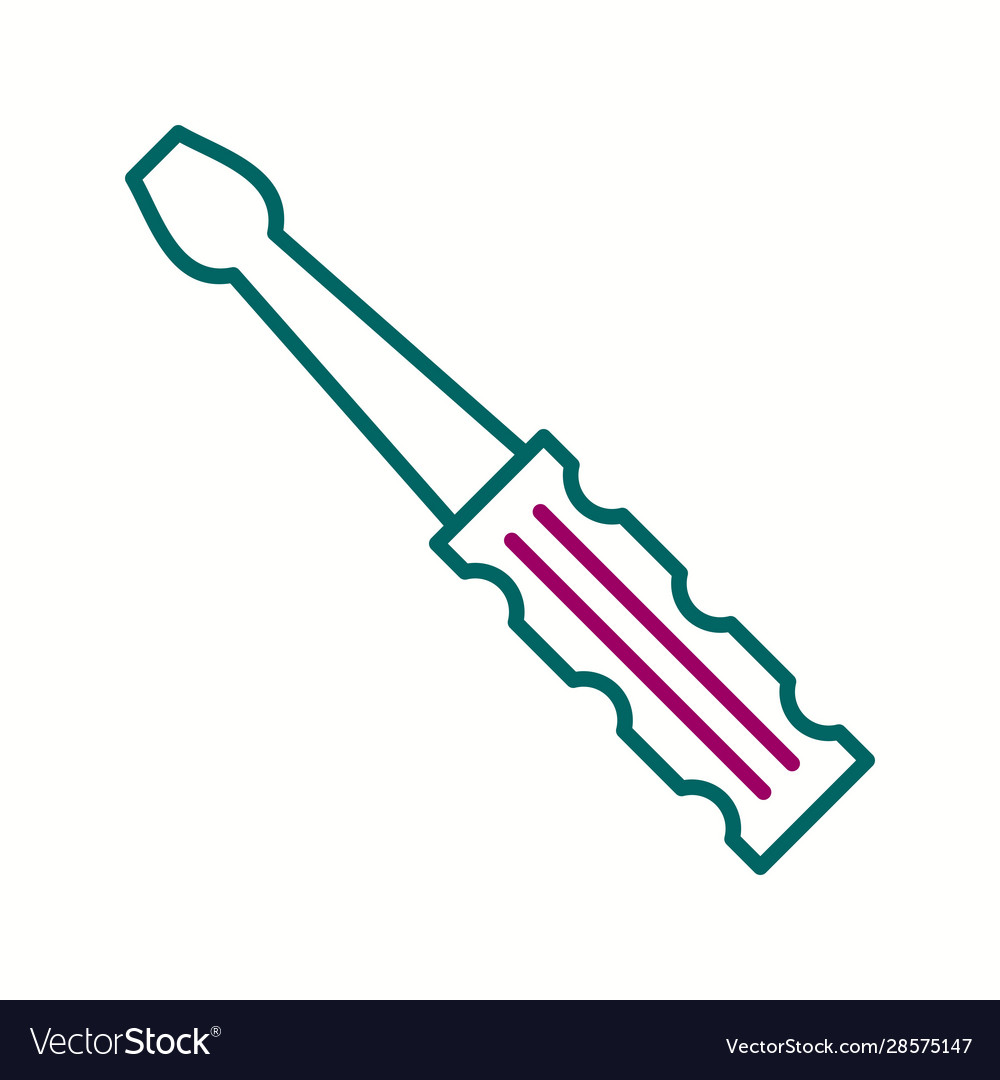 Beautiful screwdriver line icon