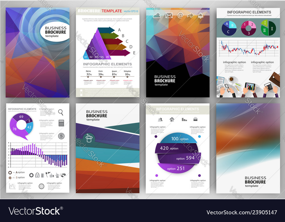 Business brochure template abstract concept Vector Image