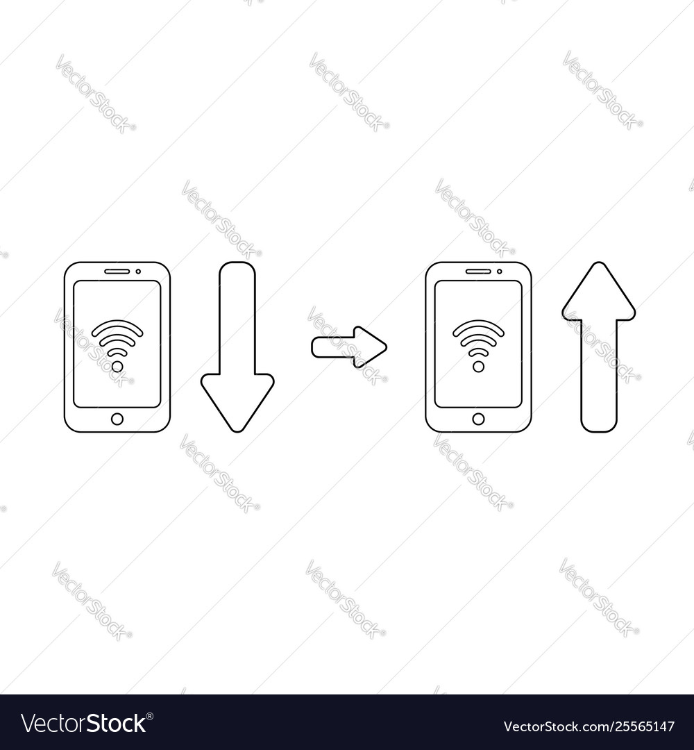 Icon concept wifi symbol inside smartphone