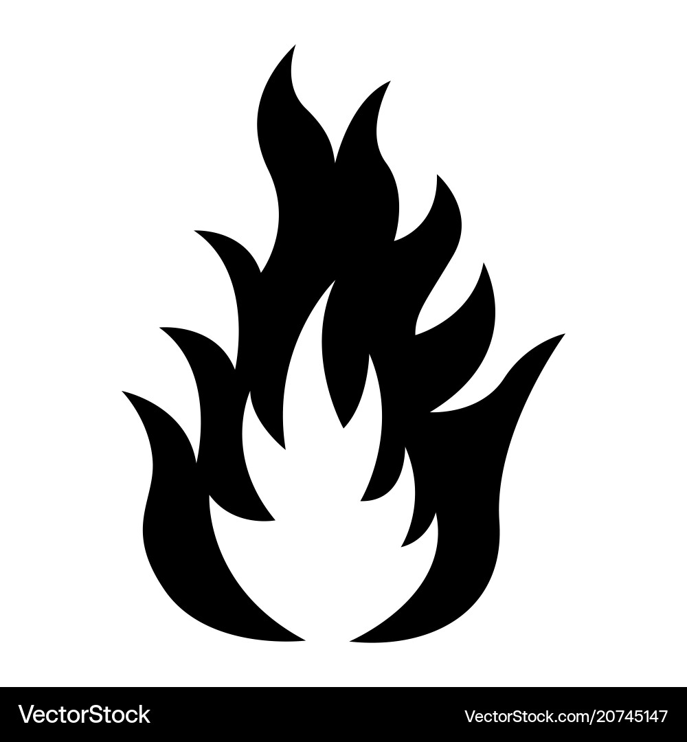 Icon fire Royalty Free Vector Image - VectorStock