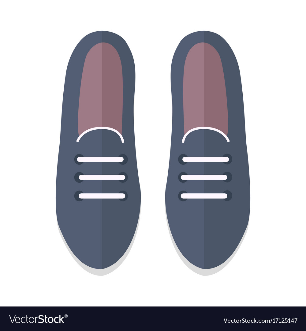 Pair of shoes in flat design