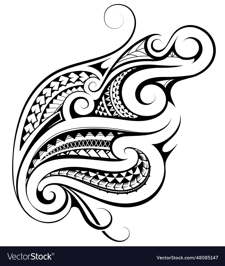 Polynesian style tattoo design Royalty Free Vector Image