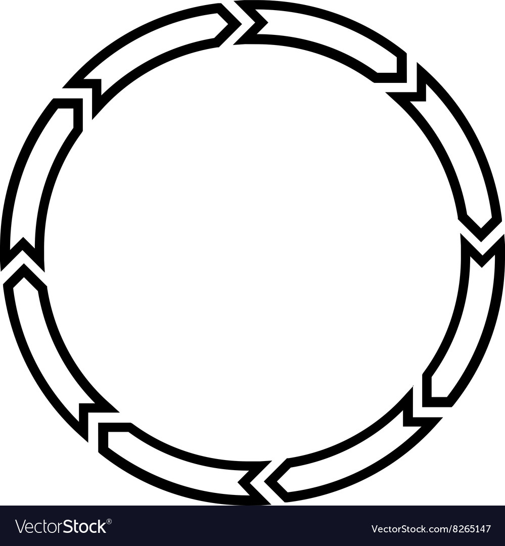 Rotation circle thin line icon