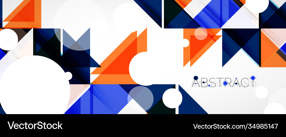 Set triangle geometric backgrounds Royalty Free Vector Image