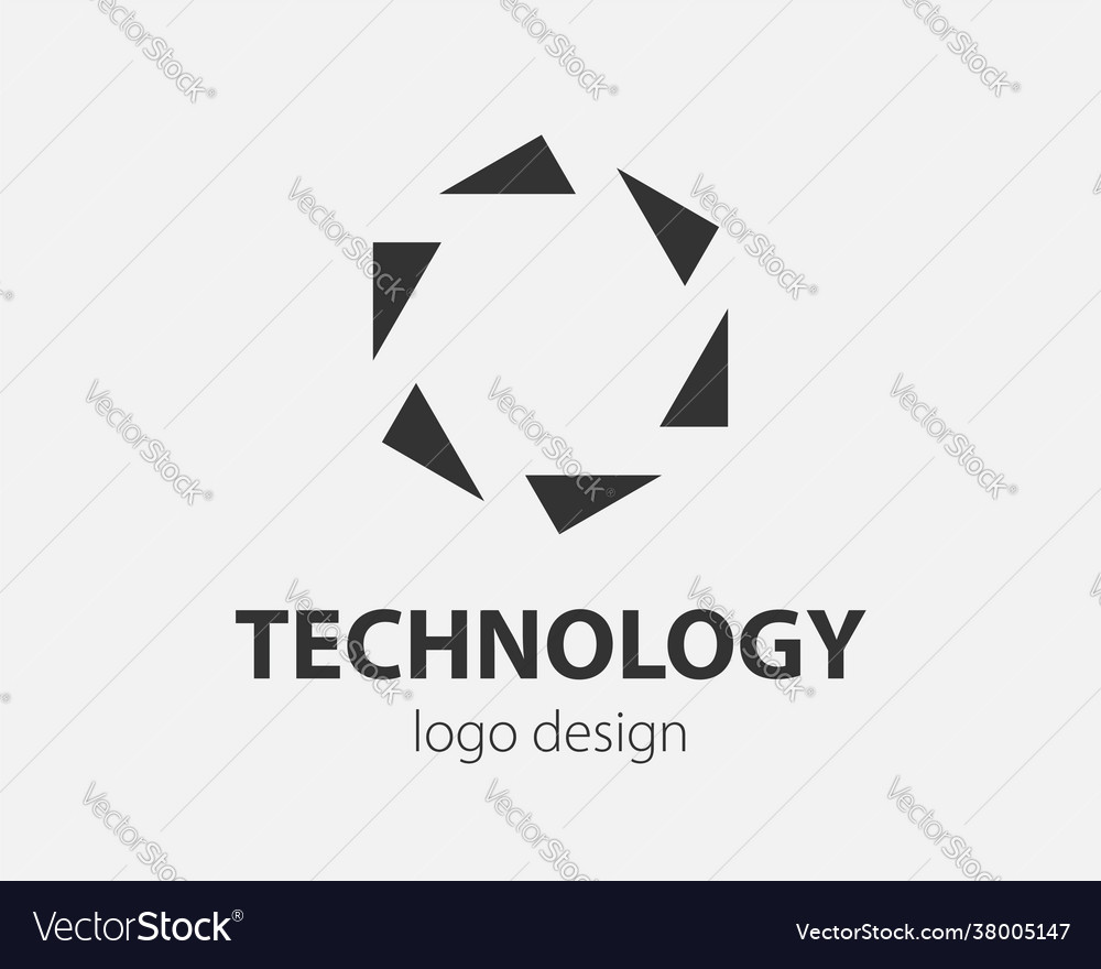 Trend logo hexagon tech design technology