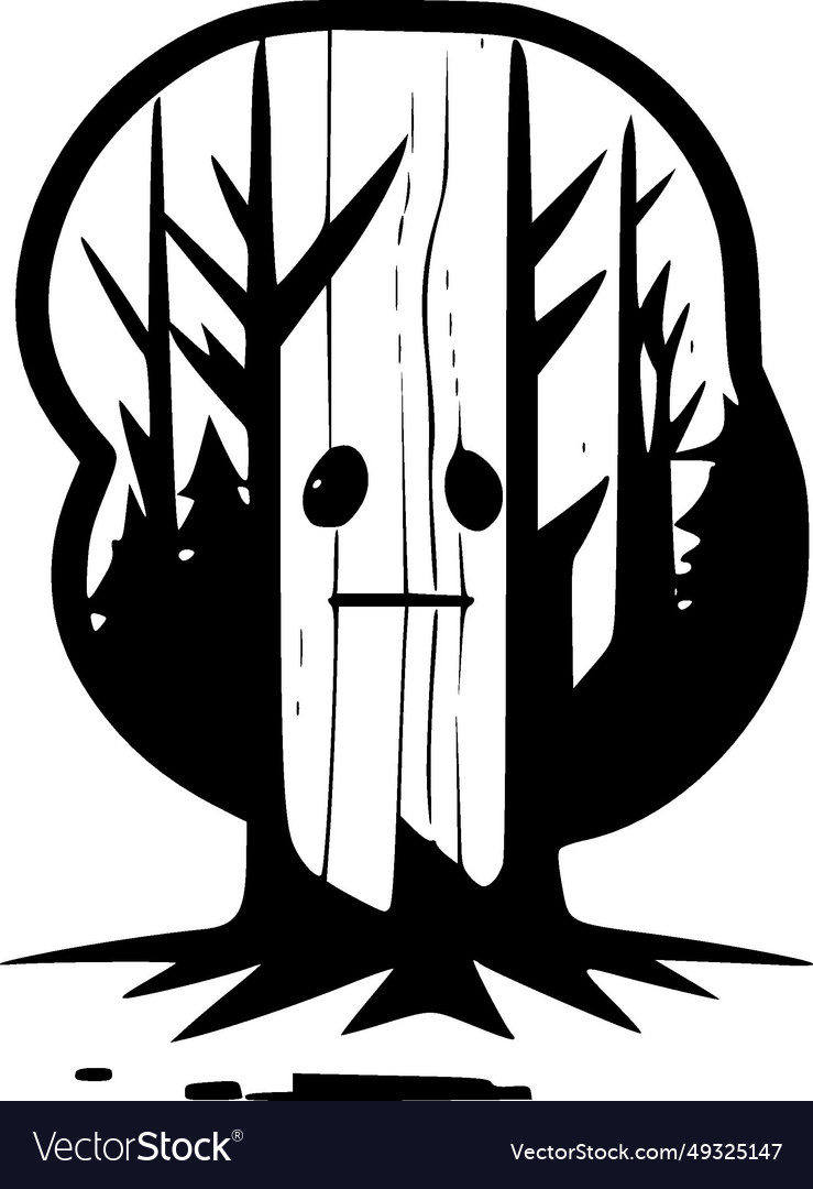 Wood - black and white Royalty Free Vector Image