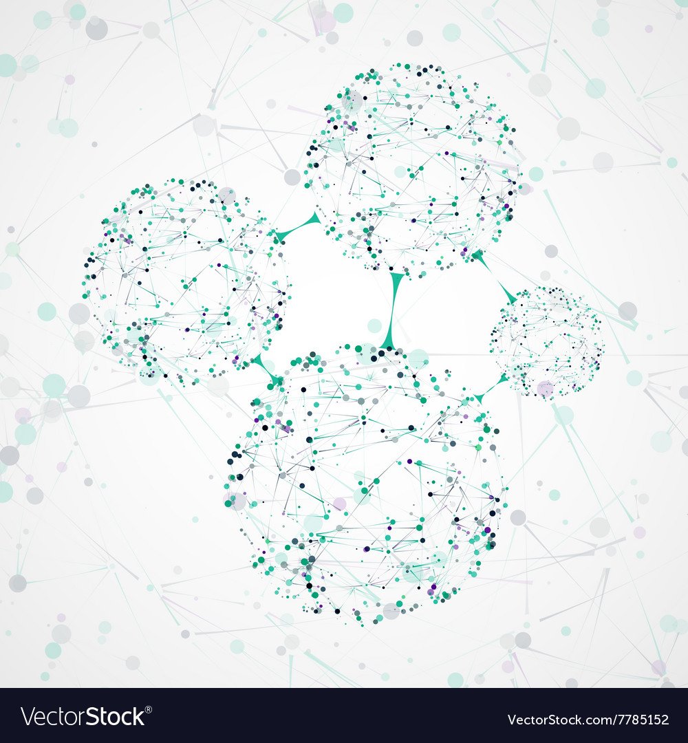 Abstract molecular structure network connection