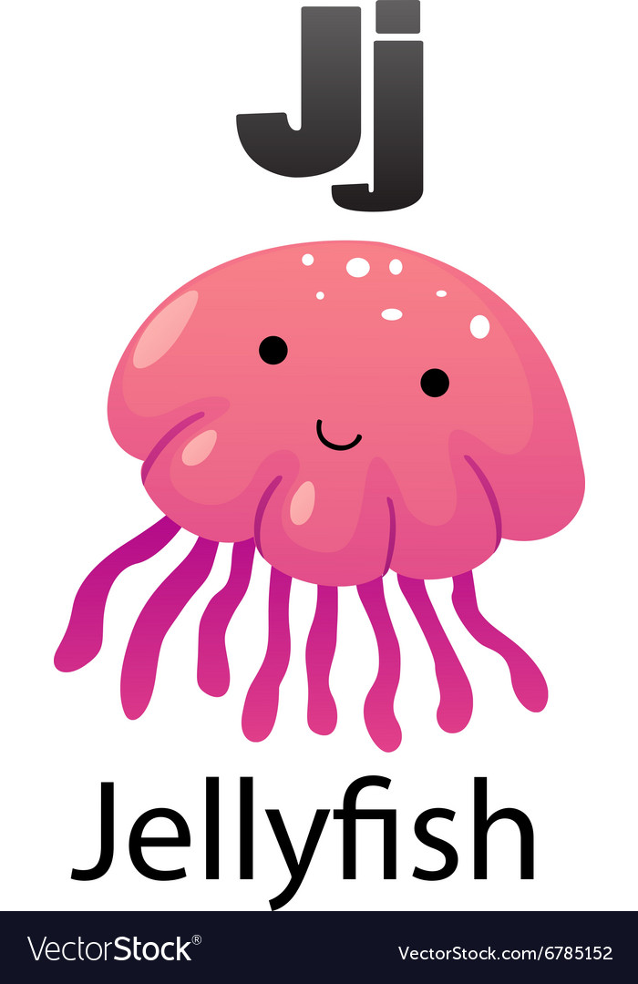 alphabet-j-with-jellyfish-royalty-free-vector-image