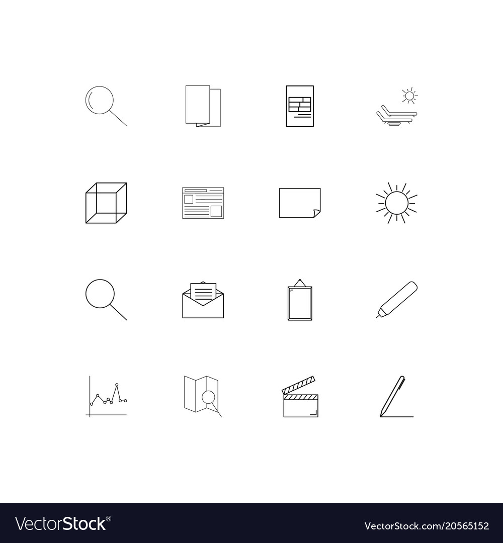Creative process and design simple linear icons