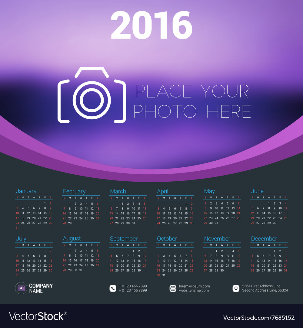 Design print template with place for photo