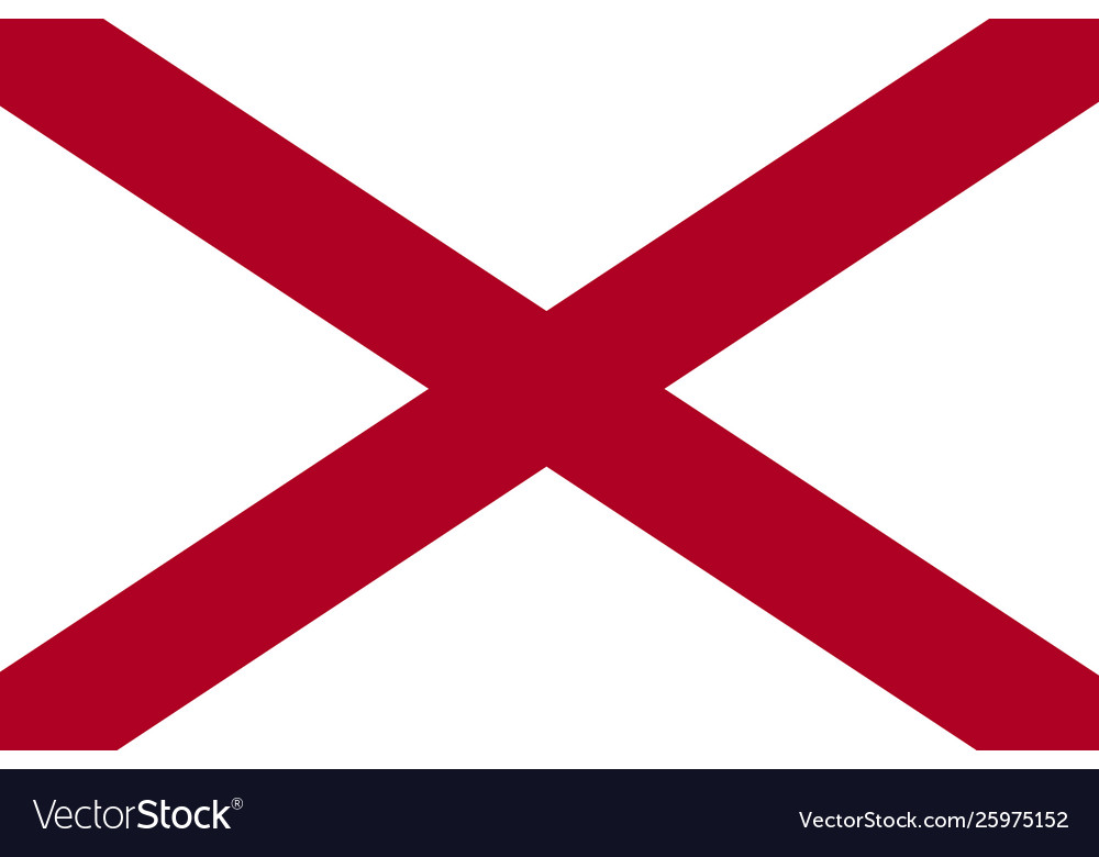 Flag alabama state united states