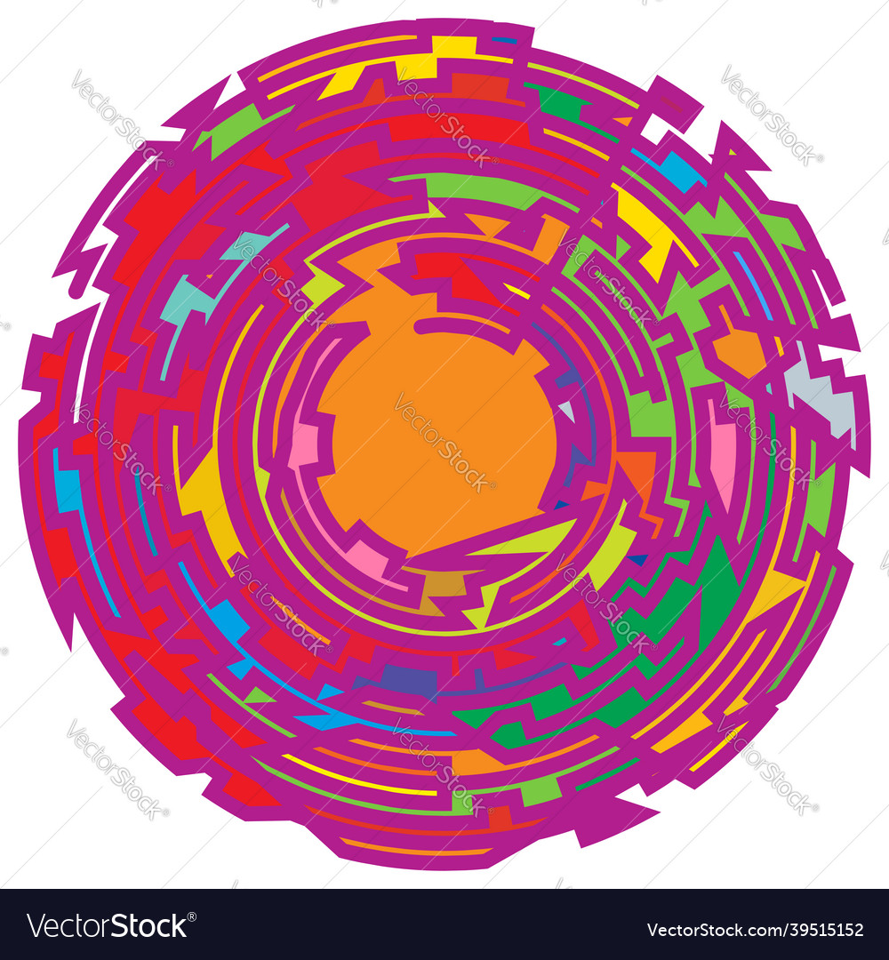 Geometric random circular element abstract vector image Geometric random circular element abstract