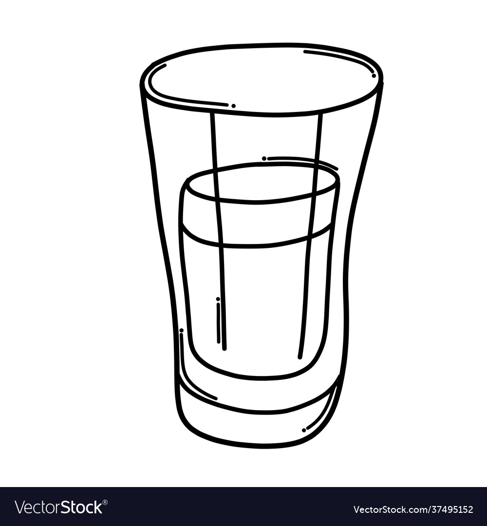 Glass beer doodle icon drawing sketch hand Vector Image