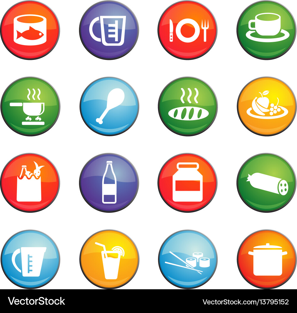 Kitchen icon set Royalty Free Vector Image - VectorStock