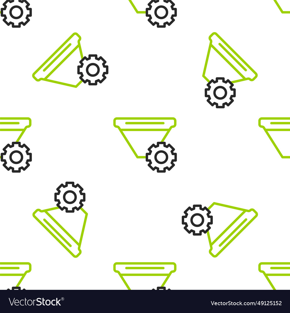 Line filter setting icon isolated seamless vector image Line filter setting icon isolated seamless