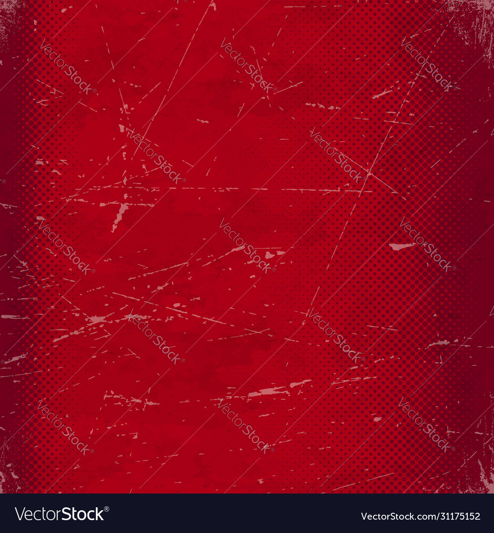 Old red scratched card with halftone gradient vector image Old red scratched card with halftone gradient