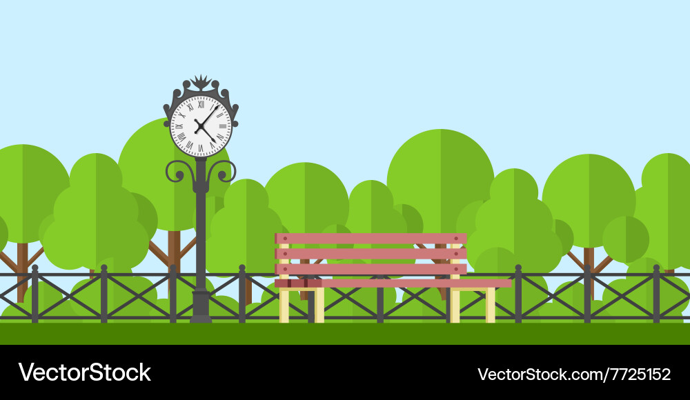 Park bench Royalty Free Vector Image - VectorStock